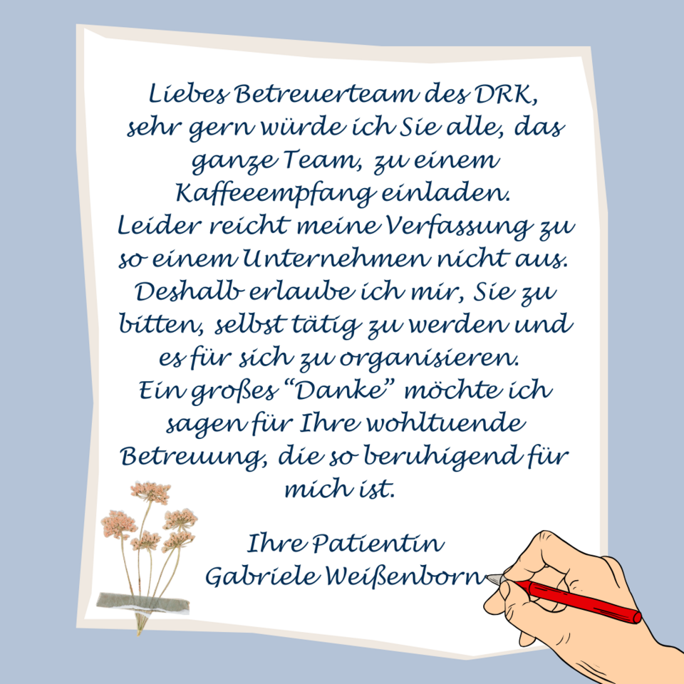 Kundenzitat auf Notizblock