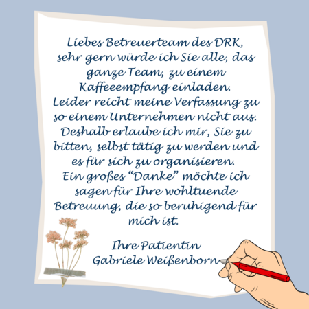 Kundenzitat auf Notizblock